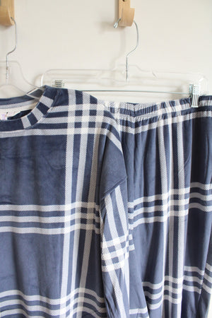 Joyspun Blue Striped 2-Piece Pajama Set | M (8/10)