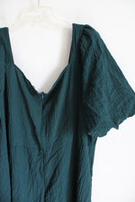 NEW Pretty Little Thing Evergreen Puff Sleeve Side Slit Midi Dress | 24