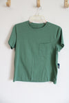 NEW Arizona Semi-Fit Green Pocket Tee | S