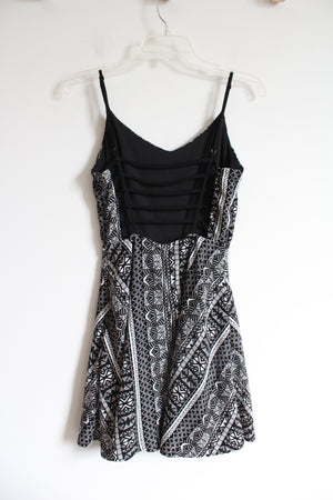 LA Hearts Black and White Spaghetti Strap Midi Dress | XS