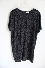 Old Navy Gray Black Leopard Print Dress | XXL