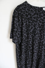 Old Navy Gray Black Leopard Print Dress | XXL