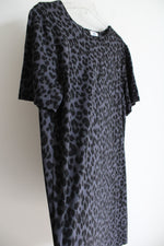 Old Navy Gray Black Leopard Print Dress | XXL