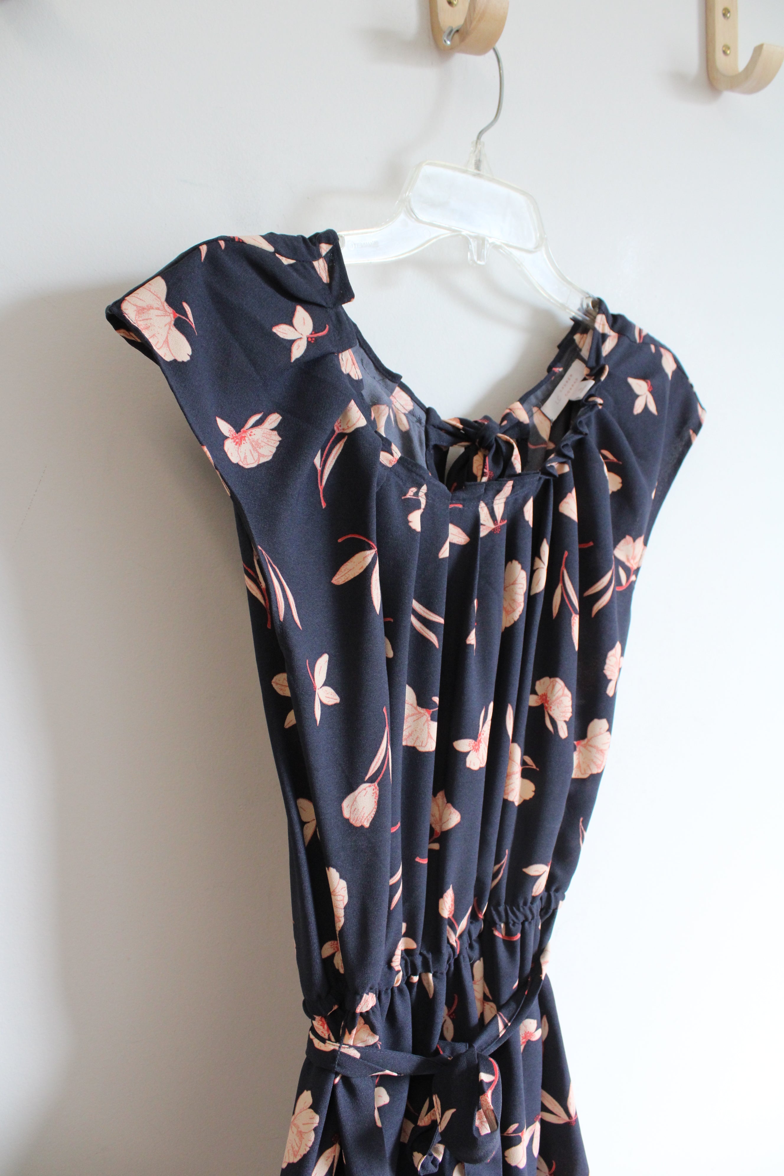 Lauren Conrad Blue Floral Sleeveless Dress | S