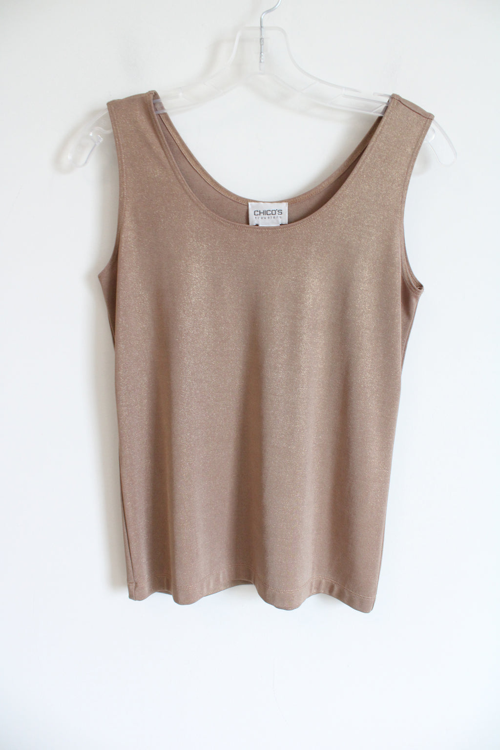 Chico's Travelers Gold Shimmer Tank | 0 (SM)