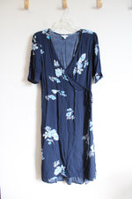 Time and Tru Blue Floral Tied Dress | M (8-10)