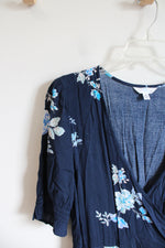 Time and Tru Blue Floral Tied Dress | M (8-10)