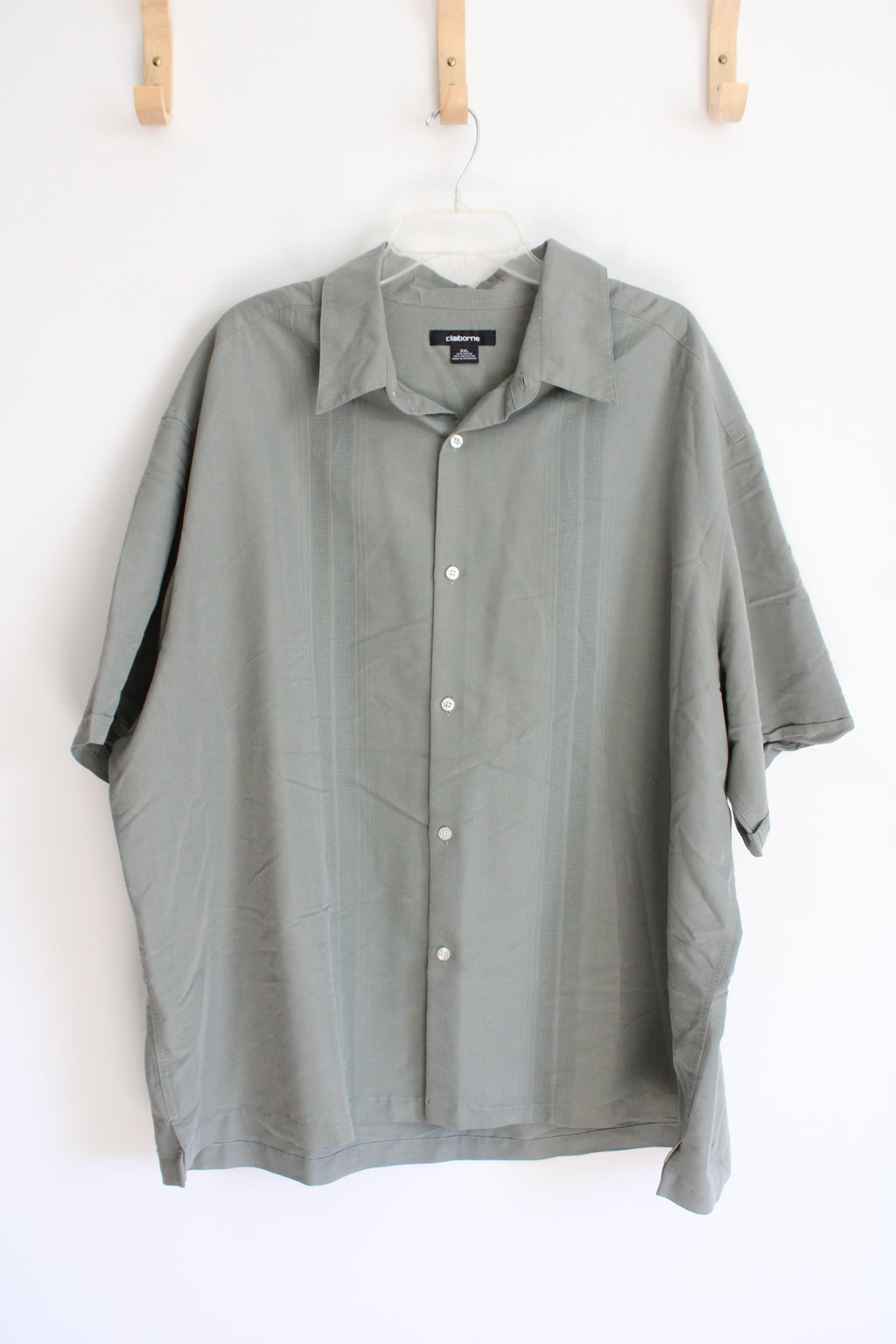 Clairborne Sage Green Button Down Shirt | 3XL