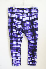 Zenergy By Chico's Purple & White Patterned Legging | XL