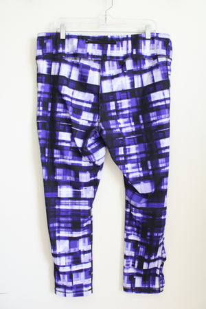 Zenergy By Chico's Purple & White Patterned Legging | XL