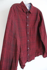 Flag & Anthem Red Black Plaid Button Down Shirt | L