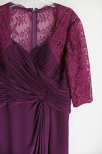 Romantic Bridals Pink Chiffon Lace Sleeve Dress | 16