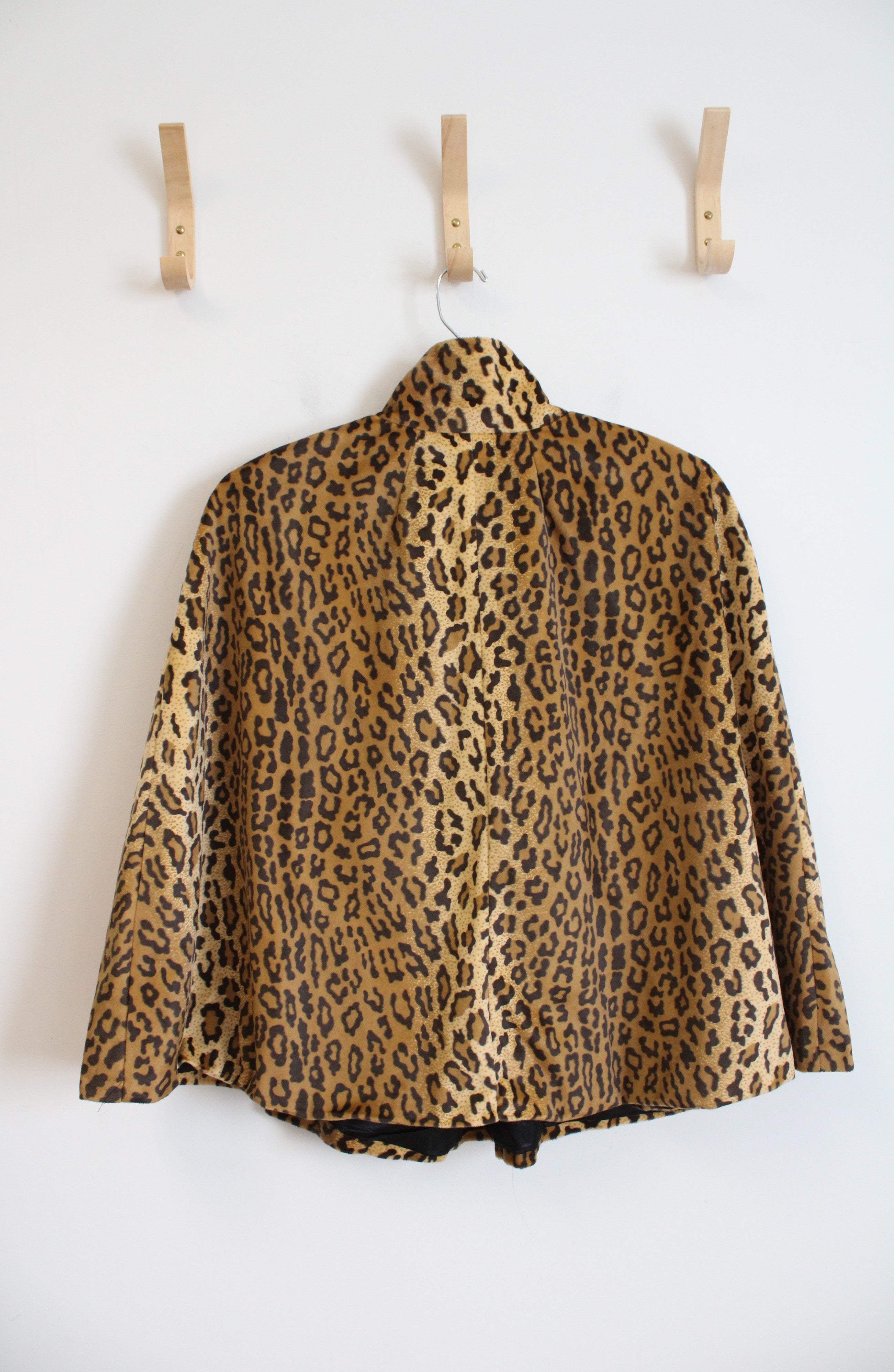 WDNY Brown Leopard Print Soft Poncho | S/M