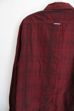 Flag & Anthem Red Black Plaid Button Down Shirt | L