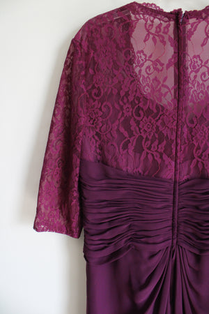 Romantic Bridals Pink Chiffon Lace Sleeve Dress | 16