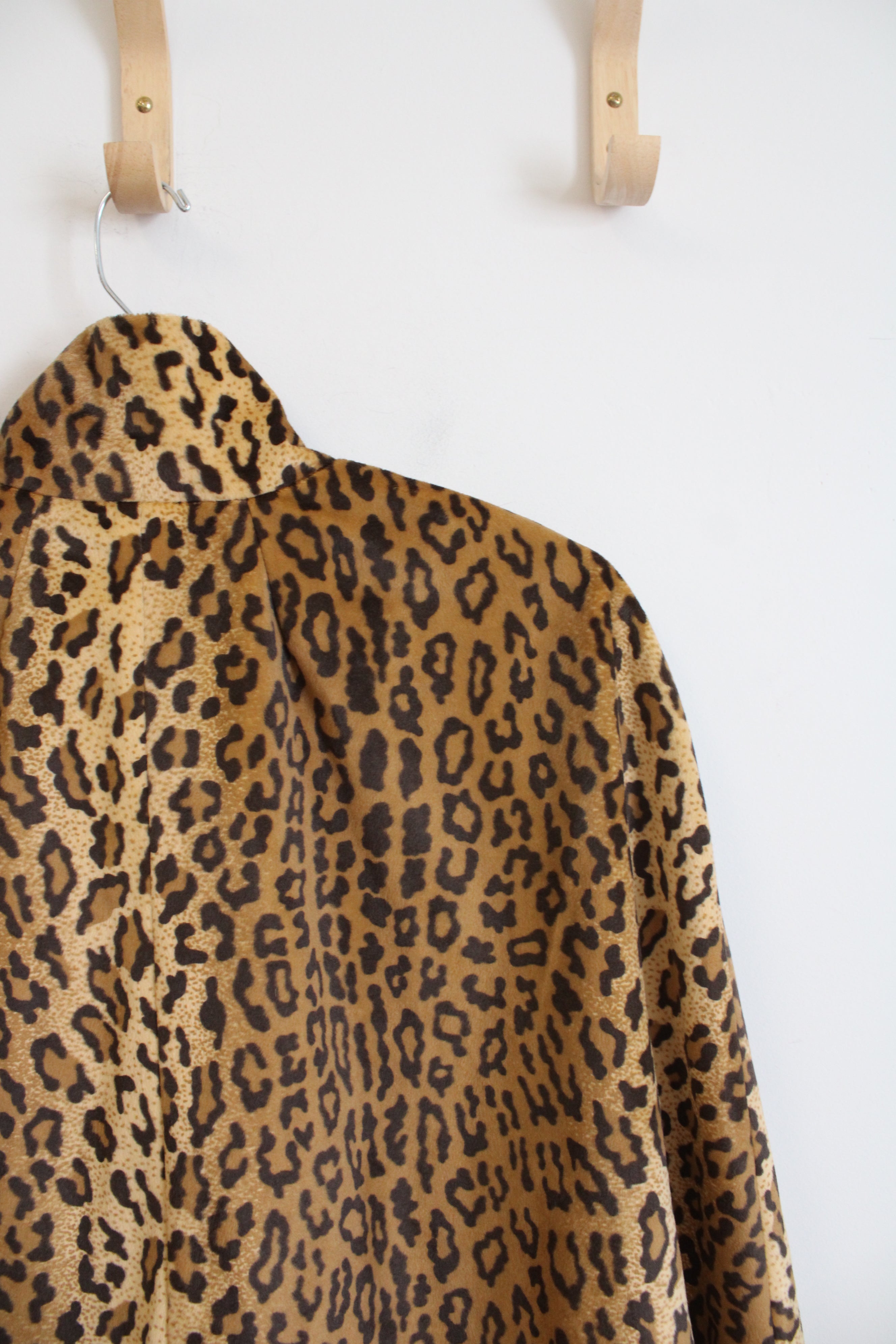 WDNY Brown Leopard Print Soft Poncho | S/M