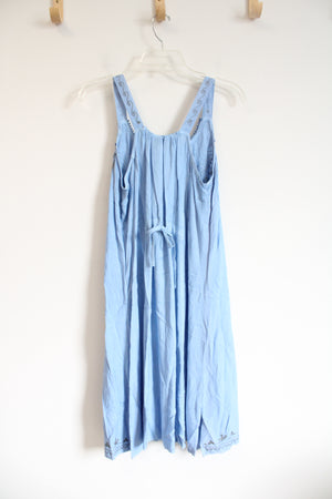 Raya Sun Blue Embellished Tied Strap Dress | M