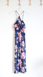 Miami Blue and Pink Floral Spaghetti Strap Dress | XS