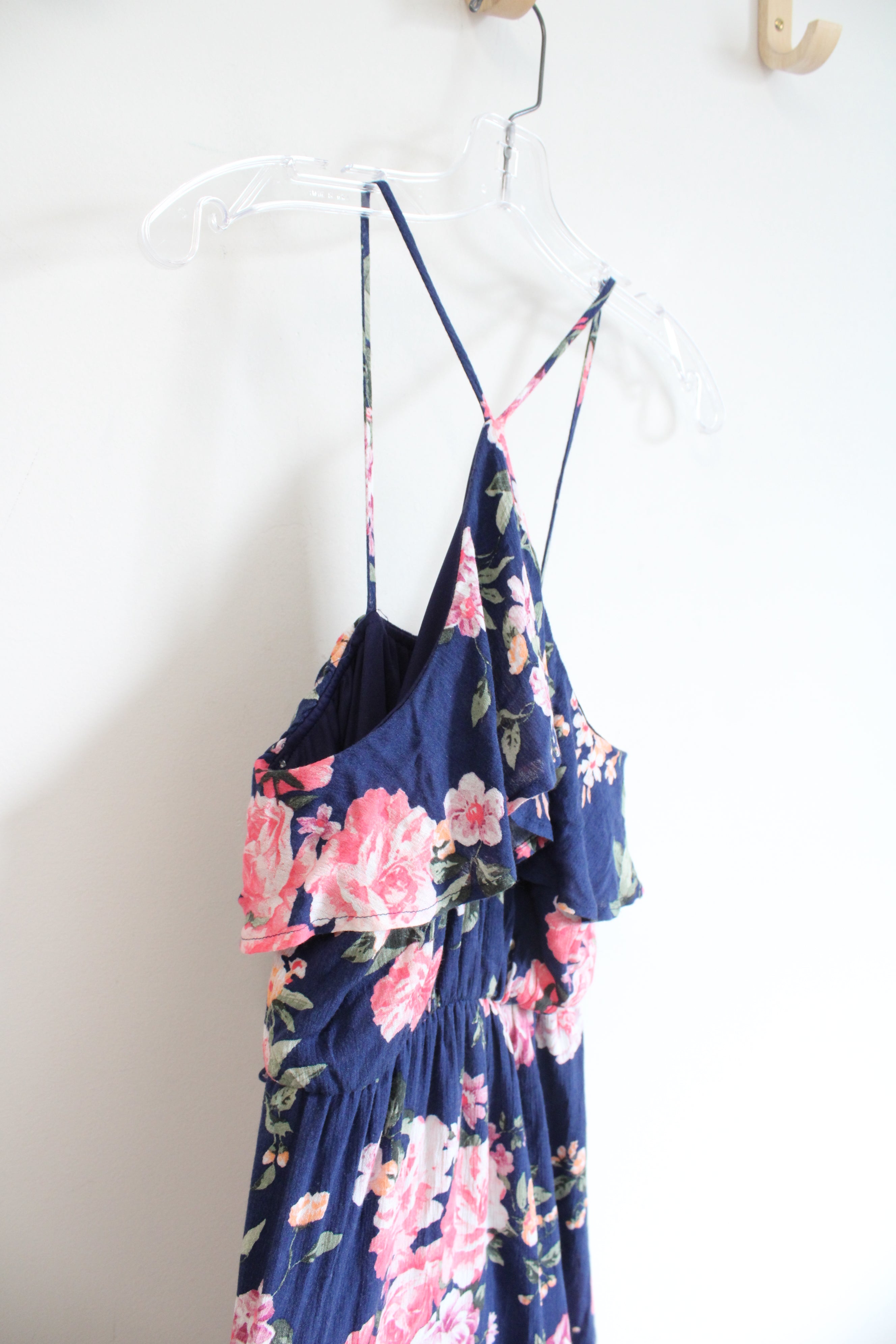 Miami Blue and Pink Floral Spaghetti Strap Dress | XS