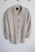 Gizel New Collections Original Tan Angora Fur Jacket | L