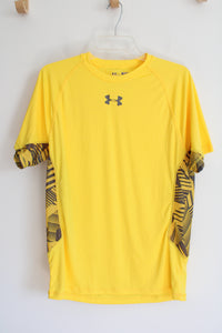 Under Armour Regular Fit Yellow & Gray Athletic Shirt | M