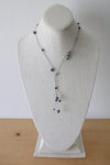 Purple Genuine Pearl Beaded Wire Necklace