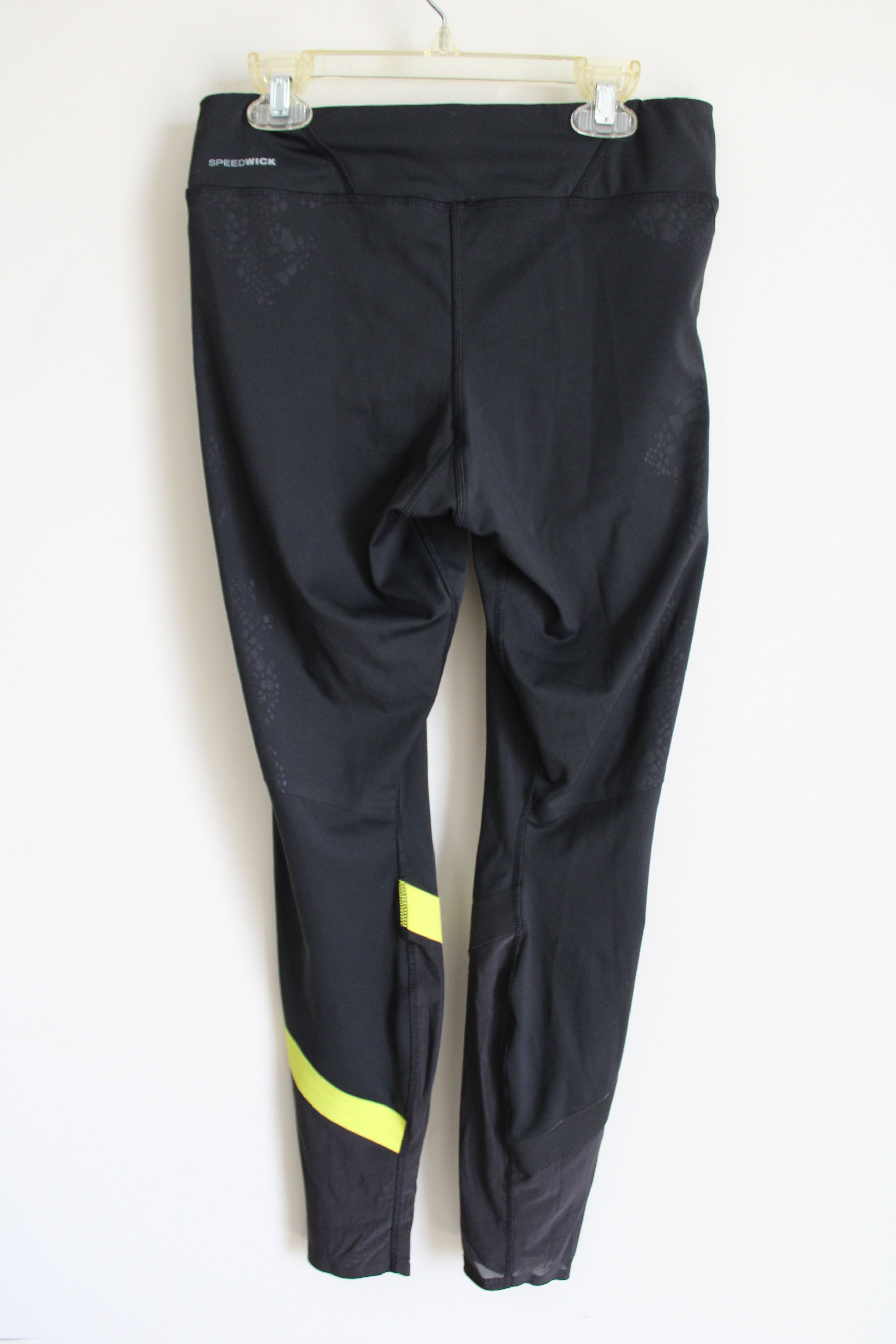 Reebok Black Lime Green Leggings | S