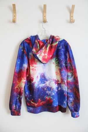 Multi-Colored Galaxy Astronaut Cat Hoodie | S