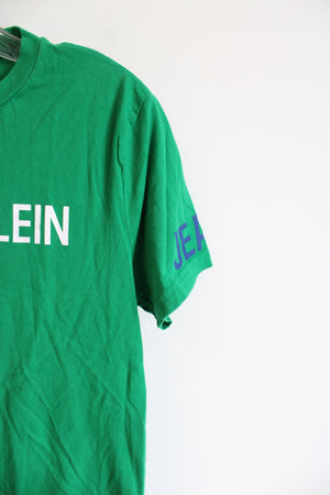 Calvin Klein Green Logo Tee | M