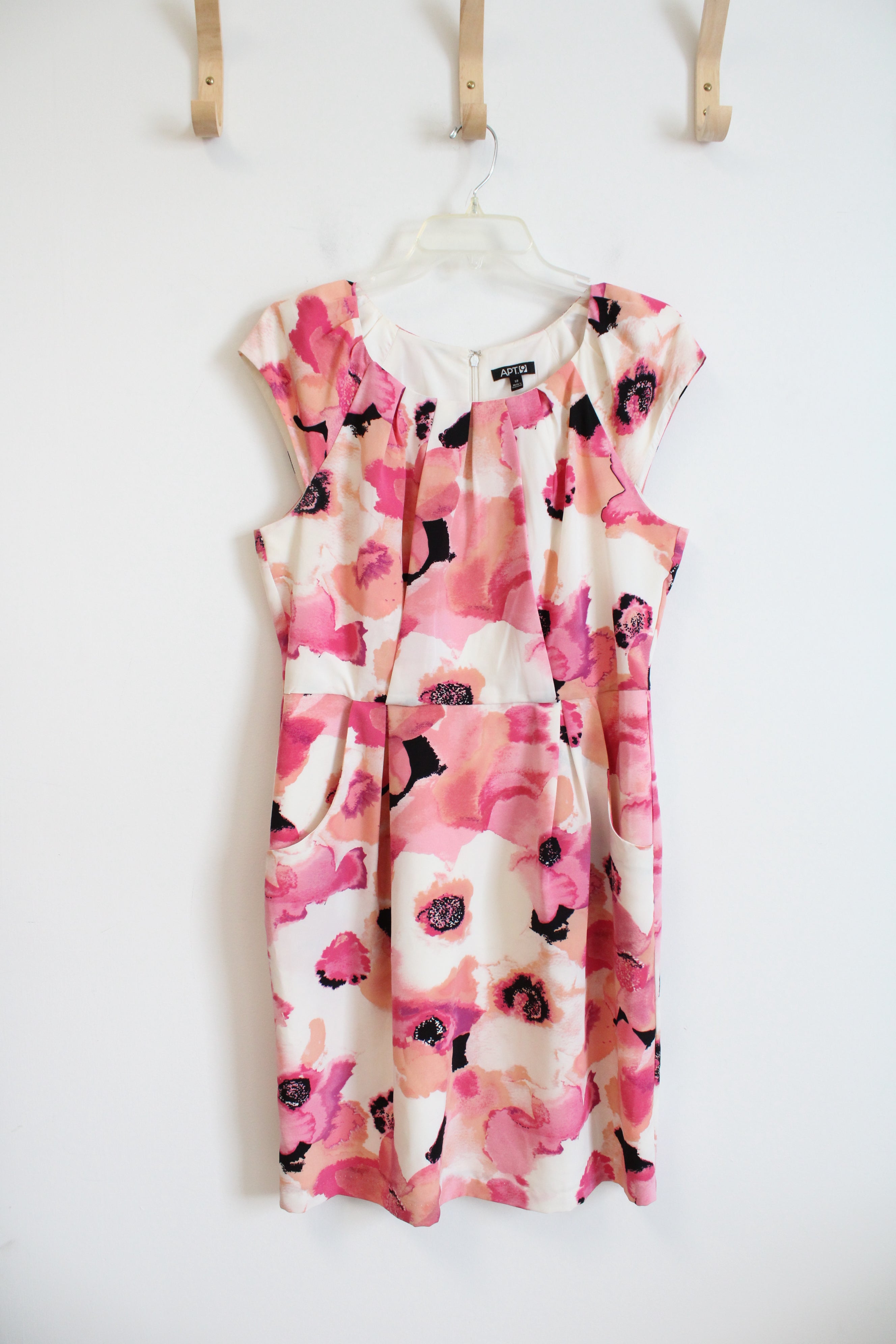 Apt. 9 Pink & Peach Floral Cap Sleeved Dress | 12