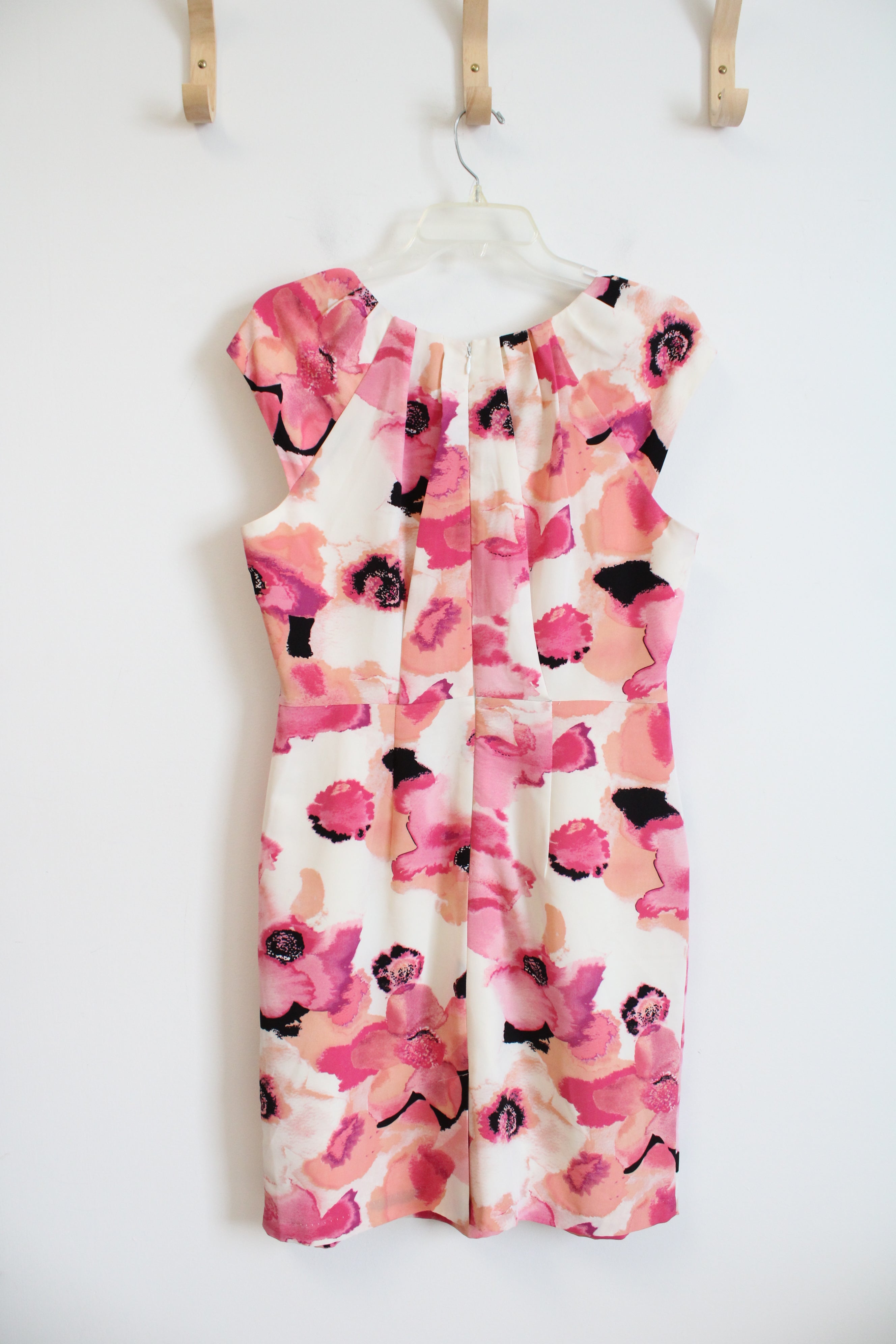 Apt. 9 Pink & Peach Floral Cap Sleeved Dress | 12