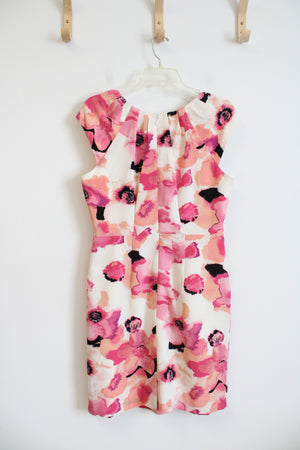 Apt. 9 Pink & Peach Floral Cap Sleeved Dress | 12