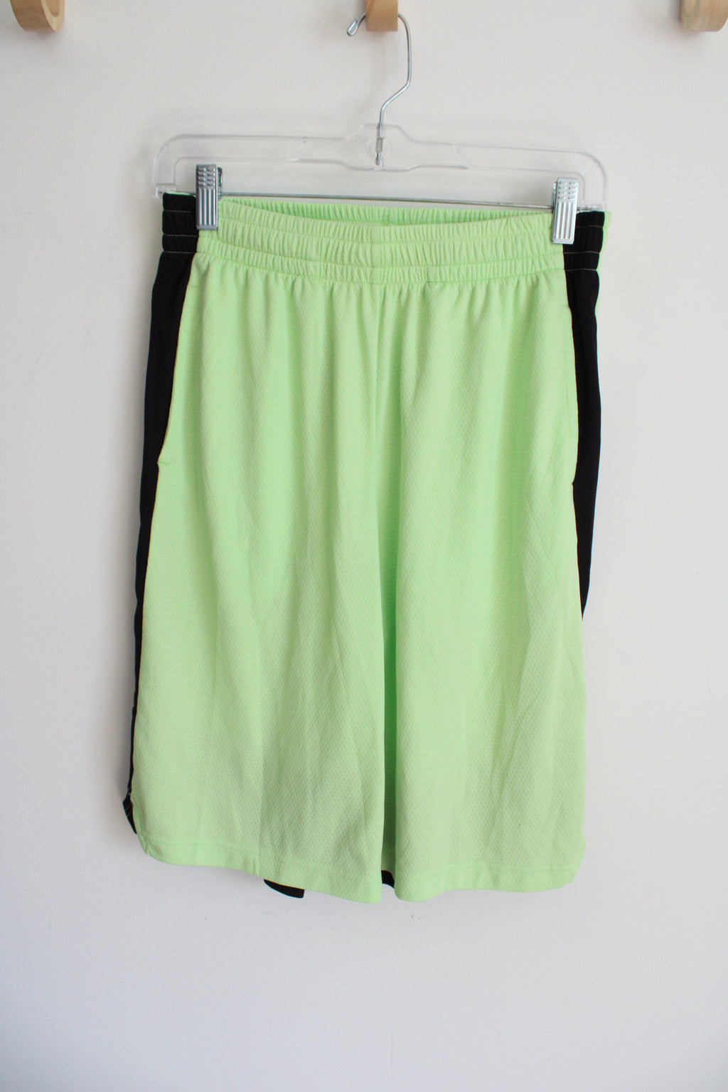 Tek Gear Light Green Black Athletic Shorts | S