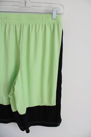 Tek Gear Light Green Black Athletic Shorts | S