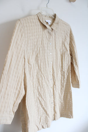 NEW J. Jill Sand Dune Tunic Blouse | XL