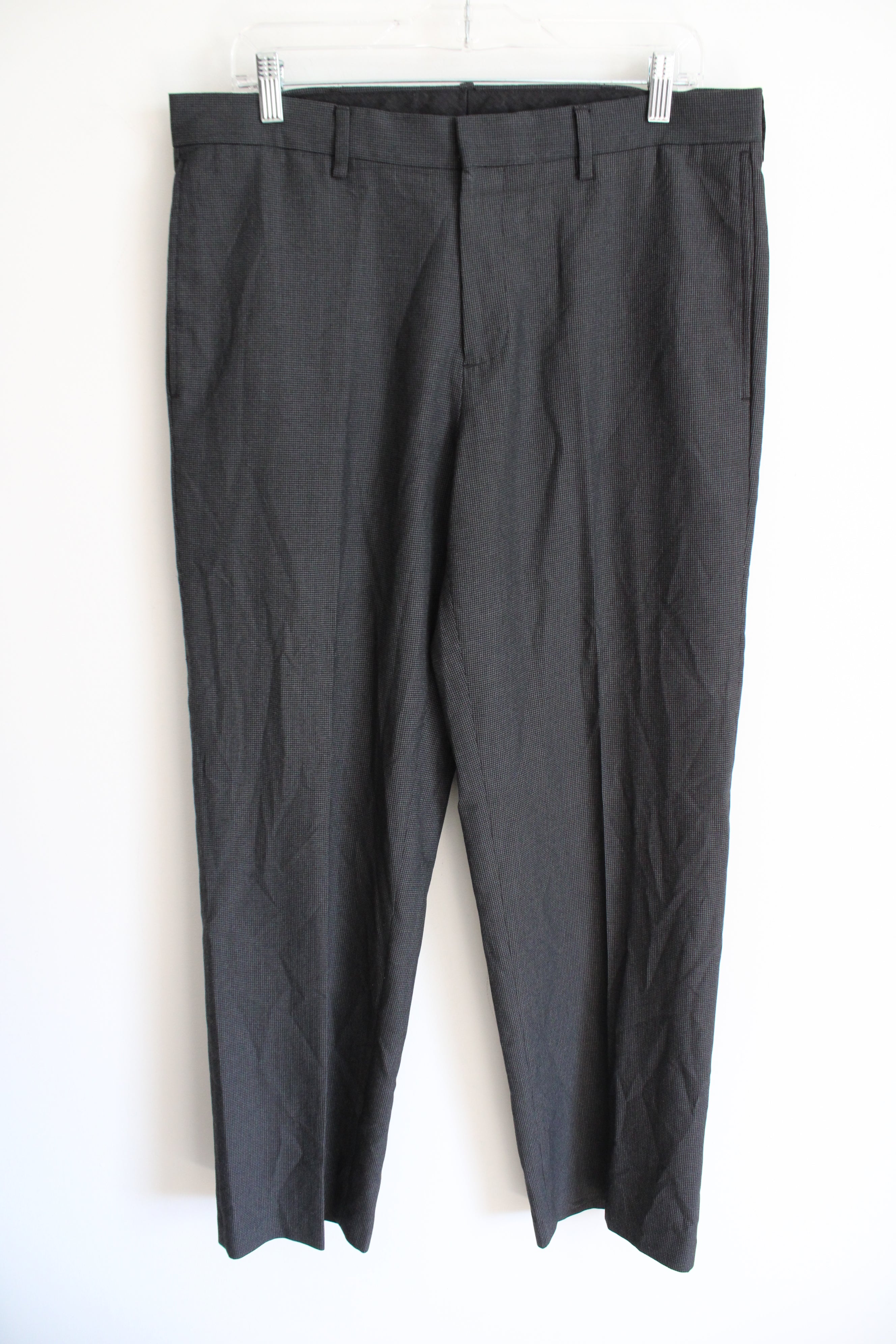 Haggar Black White Patterned Dress Pant | 34X30