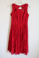 Danny And Nicole Red Lace Dress | 4