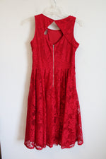 Danny And Nicole Red Lace Dress | 4