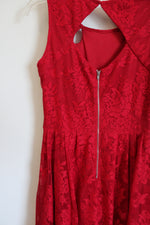 Danny And Nicole Red Lace Dress | 4