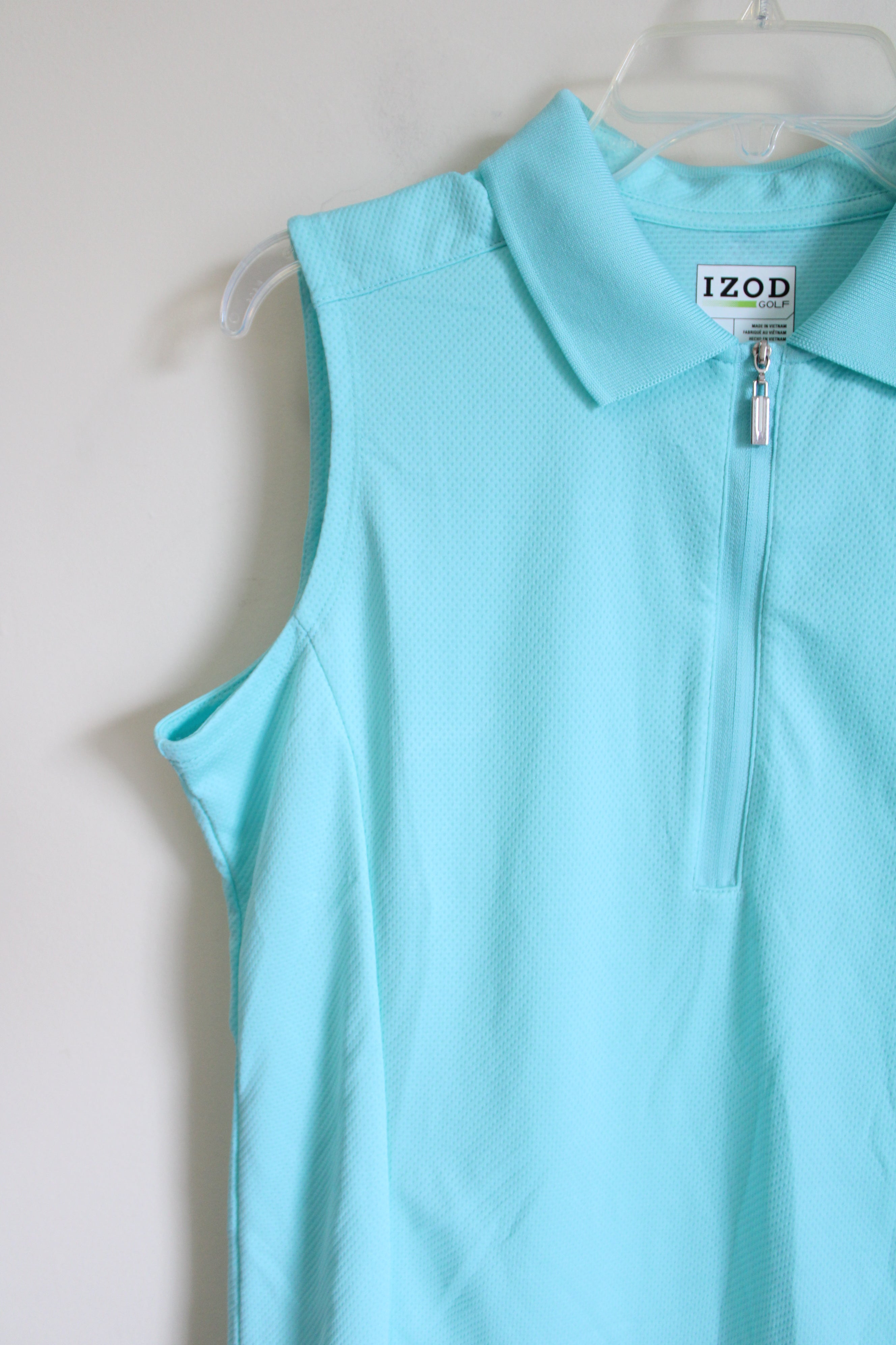 Izod Golf Light Blue Polo Tank | L