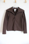 Ann Taylor LOFT Brown Fleece Lined Jacket | S