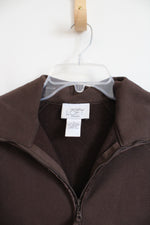 Ann Taylor LOFT Brown Fleece Lined Jacket | S