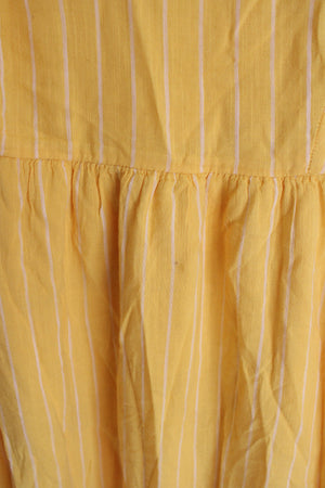 Old Navy Cami Yellow White Striped Dress | XS Petite