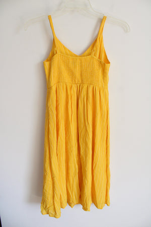 Old Navy Cami Yellow White Striped Dress | XS Petite