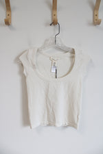 NEW Happily Grey Off-White Crop Top | M