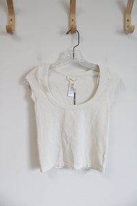 NEW Happily Grey Off-White Crop Top | M