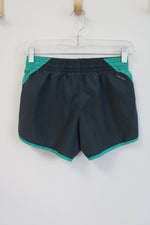 Nike Gray & Green Athletic Shorts | XS