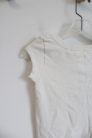 NEW Happily Grey Off-White Crop Top | M