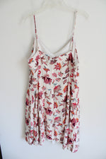 LOFT White Pink Floral Paisley Dress | 14