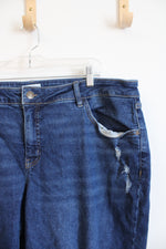 Ava & Viv Distressed Cropped Jeans | 22W